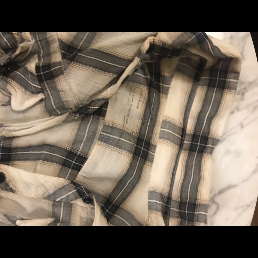 All saints fitted long sleeve flannel